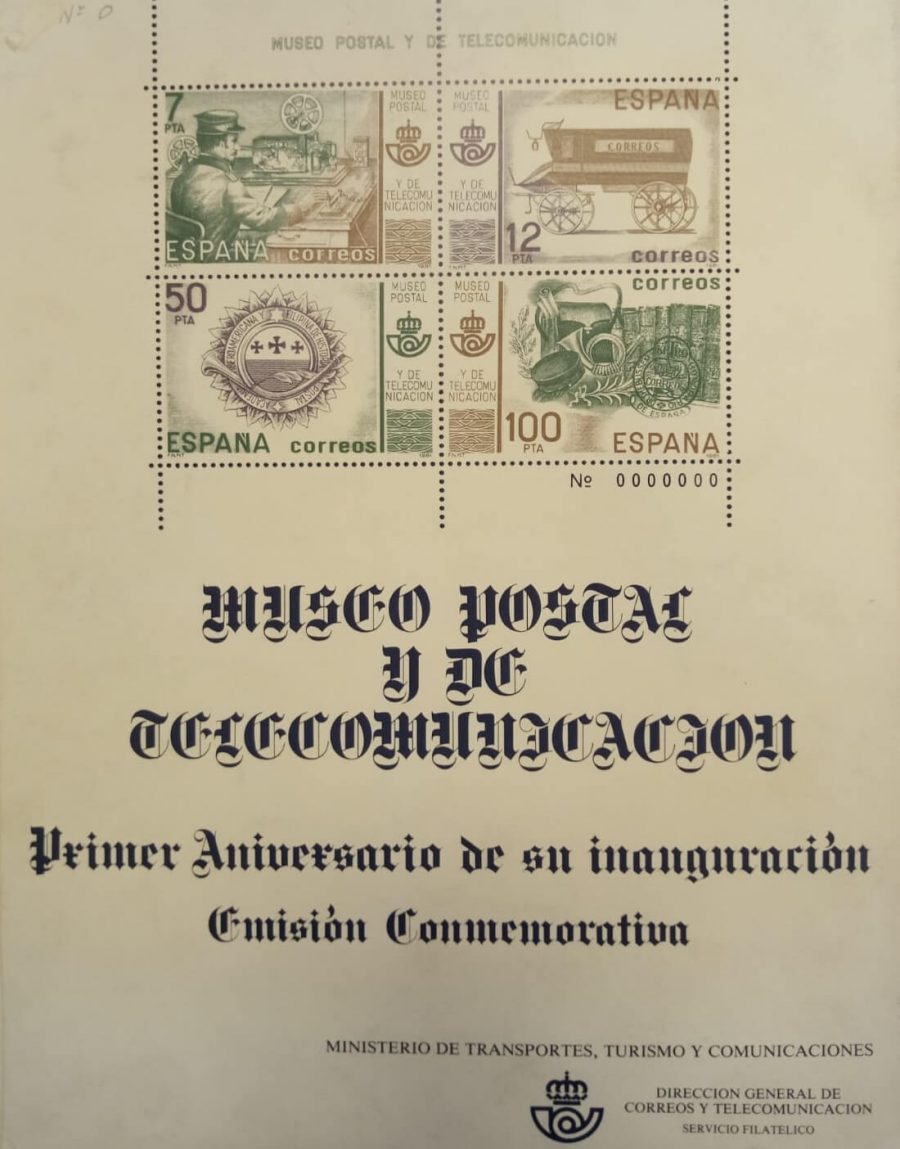 portade de los sellos del Museo Postal t de telecomunicación